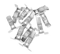 SHINEOFI 10 Clips Metálicos de Resorte para Colgar en Pared, Ganchos Organizadores para Escobas y Trapeadores, Abrazaderas Bulldog Resistentes para Garaje, Lavandería y Almacenamiento