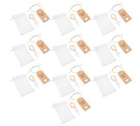 SHINEOFI 10 Juegos de Rosarios de Madera para Bautizo Cruces de Madera Comunión, Pulsera de Cuentas Redondeadas para Ñiño, Incluye Bolsa de Organza y Tarjeta, Recuerdos Religiosos