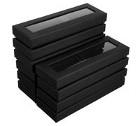 SHINEOFI 10 Piezas Caja de para con Ventana Transparente de Estuche Elegante y Moderno para Presentaciones y Protección de un Diseño Minimalista