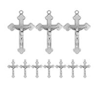 SHINEOFI 10 Piezas Colgantes Cruz Jesús Colgantes Religiosos para Joyería Cristiana DIY Pulseras Collares Pendientes Llaveros Artesanal