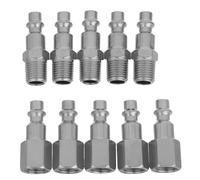 SHINEOFI 10 piezas Conectores Rápidos Neumáticos Npt Macho y Hembra para Mangueras de Compresor Diseño Antifugas Compacto y Resistente para Uso Profesional