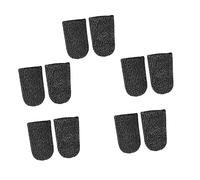 SHINEOFI 10 Piezas Fundas para Dedos Transpirables y Elásticas para Teléfonos Protector de Dedos para para Pantallas Táctiles Color Negro