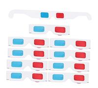SHINEOFI 10 Piezas Gafas para Películas y Lentes Anaglifo para Visualización Adecuadas para Adultos Diversión y Entretenimiento Casa