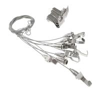 SHINEOFI 10 Piezas Kit Alambre Acero Inoxidable Ajustable para Colgar Cuadros Espejos y Cuadros Sistema Suspensión Estable Fácil Instalación para Exposiciones y Decoración