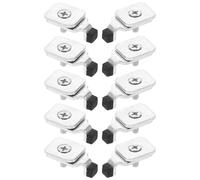 SHINEOFI 10 Piezas Tope de Riel para Cortina de Interior de Hierro Función de Bloqueo y Tapón Final, Diseño Versátil para Instalación Rápida, Accesorios para Cortinas en Hogar y Oficina