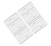 SHINEOFI 10 Reglas Suaves de Plástico para Manicura Medición en Centímetros y Pulgadas, Ligeras y Resistentes, Ideales para Clases de Matemáticas y Espacios de Trabajo