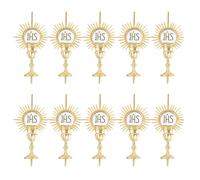 SHINEOFI 10 Unidades Adorno Decorativo para Iglesia con Diseño Jhs para Fiestas y Festiva Material Resistente y Acabado Detallado