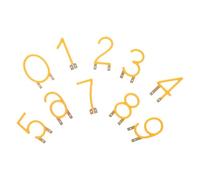 SHINEOFI 10 Unidades Lámparas Creativas de Números Arábigos en Formato Modular para Exploración Matemática, Hechas de Plástico Amarillo, Ideales para Cuentos Antes de Dormir y Aulas