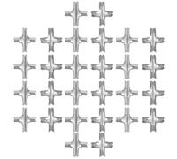 SHINEOFI 100 Clips Cruzados de Acero Inoxidable para Redes de Seguridad Invisibles, Abrazaderas Transversales Antirrobo para Ventanas y Balcones, Conector Reforzado de 3.0 Mm, Paquete