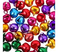 SHINEOFI 100 Piezas Campanas de Bricolaje Campana de Papa Noel Adorno de Boda decoración cascabeles Colgante de árbol de Navidad Metal Decorar Campana de Mascota la Campana artesanía