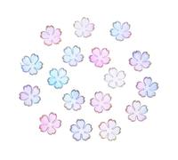 SHINEOFI 100 Piezas Cuentas Separadoras de Acrílico Mini Flores de Degradado Azul con Detalles Dorados Cuentas para Fabricación de Joyería Diy Pulseras Collares y Pendientes