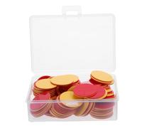 SHINEOFI 100 Piezas para la enseñanza de discos de dos colores mostrador rojo y amarillo manipulativos de matemáticas de jardín de infantes Chips de bingo Contando el plastico