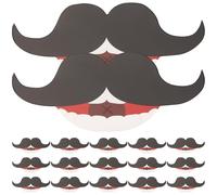 SHINEOFI 100 Tarjetas Porta Dulces para Piruletas San Valentín Decoración de Cartón Diseño de Labios Rojos y Barba Negra Papel Resistente para Fiestas y Eventos Románticos