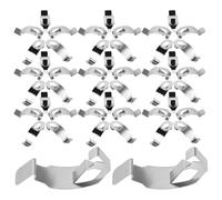 SHINEOFI 100 Unidades Clips de Fijación Accesorio Resistente para Marcos de Color Plata Brillante para Sujetar el Respaldo del Marco con Pestañas Elásticas