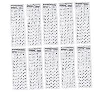 SHINEOFI 10piezas Pegatinas Teclado Ruso Adhesivas para Portátil Diseño Letras Blancas Mate Pegatinas Repuesto Teclado Estándar Ordenador Portátil Compatible Fácil Instalación Duraderas