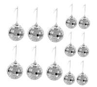 SHINEOFI 12 Piezas Bola de Discoteca Espejo Reflectante Brillante Bola de Discoteca para Decoración de Fiestas Adornos Colgantes Espejo