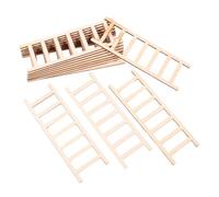 SHINEOFI 12 Piezas Escalera Miniatura de Madera Clásica para Casa de Muñecas Decoración Multifuncional Soporte para Exhibición y Juguete para Mascotas Diseño Compacto y Artístico