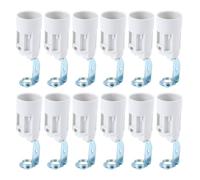 SHINEOFI 12 Piezas Portalámparas E14 de Plástico y Cobre Base Roscada para Candelabros, Resistente al Calor y Excelente Conductividad, Adecuado para Salones y Pasillos