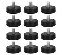 SHINEOFI 12 Piezas Threaded Rubber Feet Levelers Adjustable Vibration Shock Absorbing Pads Non Slip Furniture Feet For Tables Chairs Appliances