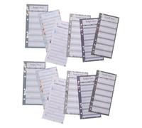 SHINEOFI 120 Hojas tarjeta de gestión de presupuesto planificador de presupuesto de tarjeta de crédito suministros de oficina en casa papel en efectivo organizador financiero