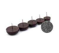 SHINEOFI 12piezas Deslizadores De Fieltro para Sillas Tapete Antideslizante para Mesa Almohadillas De Metal Redondas Protectores De Suelo para Parquet Laminado y Roble