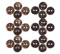 SHINEOFI 150 Botones Decorativos Doble Agujero Redondos de 13mm de Cáscara de Coco Marrón Ligeros y Fáciles de Coser para Proyectos de Crochet y Prendas Boho Rústicas