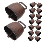 SHINEOFI 16 piezas Campanas de Vaca Metálicas de Hierro Vintage Campanas Rústicas para Collar de Mascota Accesorio Resistente y Ligero con Sonido Claro para Exteriores