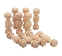 SHINEOFI 18 Pilares de Columna Romana de Madera Maciza sin Pintar 6x1,8 Cm para Balaustres Interiores, Accesorios para Muebles y Decoración Vintage de Escaleras, 18 Piezas para