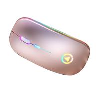 SHINEOFI 1Pieza Ratón Inalámbrico RGB Recargable Carga USB Mouse Ergonómico para Uso Profesional Dorado