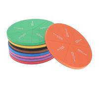 SHINEOFI 2 Círculos de Fracciones para Educación Matemática Material Eva Herramienta Didáctica para Aula Visualización de Matemáticos Color Aleatorio Color Aleatorio