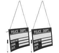 SHINEOFI 2 Juegos Accesorio de Papel Ligero con Diseño Realista de Placa Numérica para Complementar Disfraz de Preso en Producciones Teatrales y Fiestas Temáticas