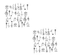 SHINEOFI 2 Juegos Colgante Símbolo De Música Colgantes De Collar Colgantes De Amuletos De Notas Musicales Equipo Encanto Para La Joyería De Bricolaje Hacer Joyas Encanto Aleación 70 Uds * 2