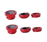 SHINEOFI 2 Juegos de Lentes de Cámara para Teléfono Clip Multifuncional, Efecto Ojo de Pez 180 Grados, Lente Macro 10 Veces, Material Metálico y Bolsa de Microfibra para Fotografía