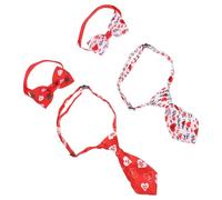 SHINEOFI 2 Juegos de Pajaritas Decorativas Ajustables para Mascotas Pequeñas Accesorio Lavable para Fiestas y Día de San Valentín Diseño Ligero y Reutilizable para Perros y Gatos