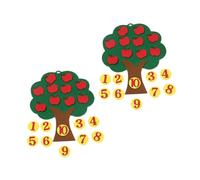 SHINEOFI 2 Juguetes Didácticos de Matemáticas Árbol Digital de Emparejamiento de de Fieltro Aleatorio para Educación Infantil y Actividades