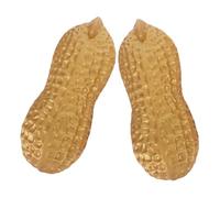 SHINEOFI 2 Piezas Adorno de Maní Gigante Dorado de Plástico Texturas Definidas y Acabado Mate para Centro de Mesa y Transmisiones