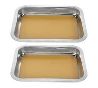 SHINEOFI 2 Piezas Bandeja de Disección Escolar y Versátil Fácil de Limpiar de Acero Inoxidable con Recubrimiento de Cera para Experimentos en Laboratorios y Aulas Educativas