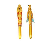 SHINEOFI 2 piezas Bolígrafos Redondos Diseño Artesanal Faraónico Escritura Suave y Regalo para Estudiantes y Aleatorios