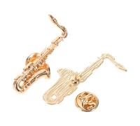 SHINEOFI 2 Piezas Broche de Saxofón Musical de Aleación Dorado para Músicos y Aficionados al Jazz Diseño Único y Fuerte Impacto Visual para Bufandas y Suéteres en Presentaciones