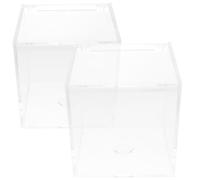 SHINEOFI 2 Piezas Caja de Almacenamiento Abatible Transparente Organizador de Dulces Estuche para Dulces para Expositor Empaque Cajas de Obsequio Transparentes