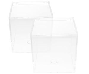 SHINEOFI 2 Piezas Caja de Almacenamiento Abatible Transparente Organizador de Dulces Estuche para Dulces para Expositor Empaque Cajas de Obsequio Transparentes