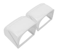 SHINEOFI 2 Piezas Caja Estanca para Enchufes Dobles de Exterior de Color Blanco, Resistente Intemperie y Fabricada en Abs, Adecuada para Jardín y Protección de Tomas Eléctricas