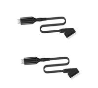 SHINEOFI 2 Piezas Convertidor Scart Adaptador de Audio y Video de Video de Compatible con Tv Vhs Dvd Bajo Consumo Energético