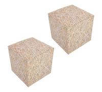SHINEOFI 2 Piezas de Cajas de Decoración de Heno de Papel para Fiestas del Oeste, Ligeras y Versátiles, Ideales para Eventos al Aire Libre y Fotomatón