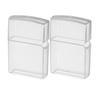 SHINEOFI 2 Piezas Funda de plástico Transparente para y Humo, Compatible con Zippo, Resistente al Desgaste, para Llevar