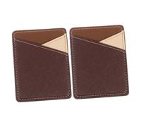 SHINEOFI 2 Piezas Fundas Adhesivas para Tarjetas de Teléfono Soporte de Tarjetas de PU Diseño Antideslizante Durable y Práctico para Smartphones