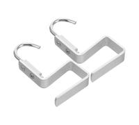 SHINEOFI 2 Piezas Gancho para Mochila Escolar de Mesa, Aleación de Aluminio | Mesa de Estudiante de 1,8 a 1,9cm, Plata, Colgado y Retiro Fácil, Uso Versátil