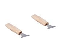SHINEOFI 2 Piezas Kit de Formones de Tallado Madera con Cabezal de Acero de Aleación -vanadio Mango de Madera Pulida Ergonómico Herramientas Profesionales para Carpinteros y Artistas para