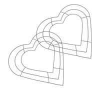 SHINEOFI 2 Piezas Marco de Hierro Negro con Forma de Corazón para Hacer Guirnaldas de Flores, Fácil de Decorar y Diseño Versátil para Bodas y Decoración Rústica