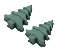 SHINEOFI 2 Piezas Molde de Silicona Reutilizable y Fácil de Limpiar para Hornear Pasteles Forma de Árbol de Navidad Adecuado para Repostería Casera y Profesional